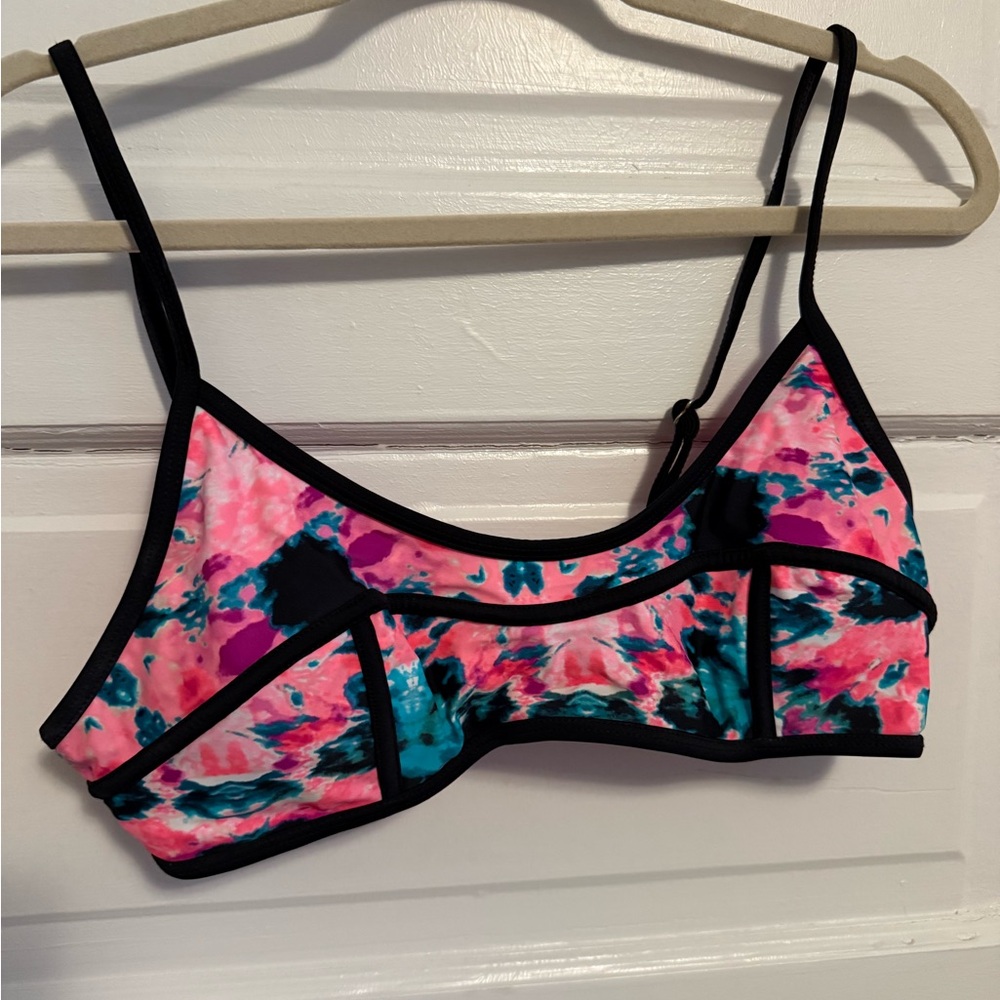 Xhilaration Pink and Blue Tie-Dye Bikini